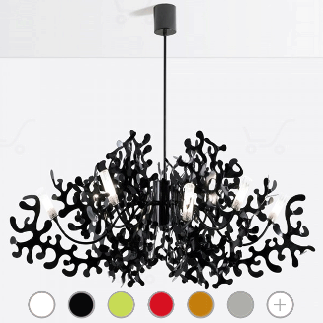 Lumen Center Super Coral 16L Pendant lamp lights ø140 16 different colors