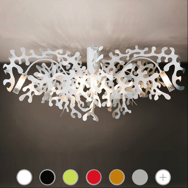 Lumen Center Coral P ceiling light ø 95 cm 6 lights different colors