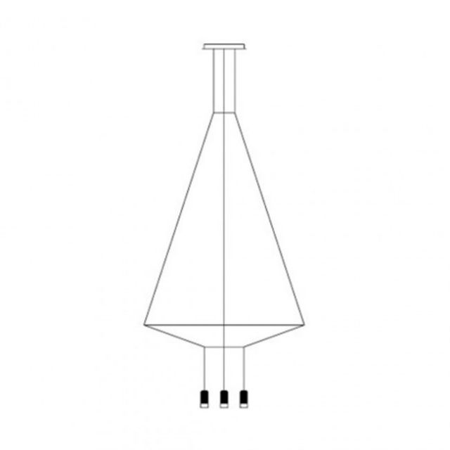 Vibia Wireflow 6 luci Pendant lamp LED 22,2W L 110 cm