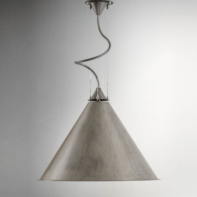 Aldo Bernardi Suspension lamp in steel Calà LED 3000K L 60 cm