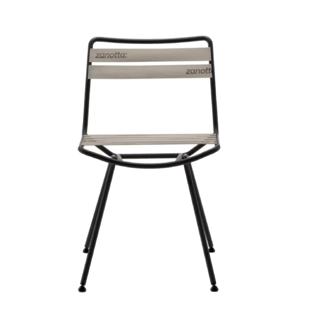 Zanotta Dan Chair without armrests in painted stainless steel L 49,5 cm Outdoor