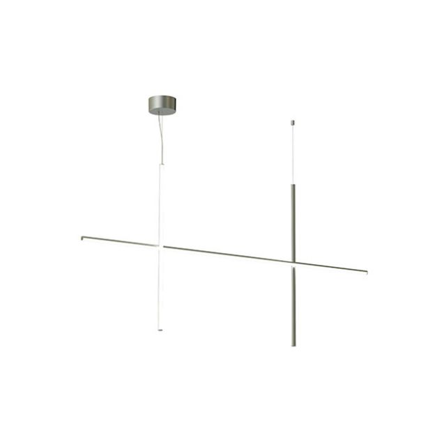 Flos Coordinates Suspension Lamp in Aluminum L 176,2 cm LED 55W