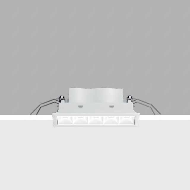 iGuzzini Laser Blade XS General Lighting Pro Frame recessed lamp with 5 cells LED 12.4W L 10 cm