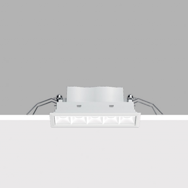 iGuzzini Laser Blade XS General Lighting Pro Frame recessed lamp with 5 cells LED 12.4W CRI 90 L 10 cm 