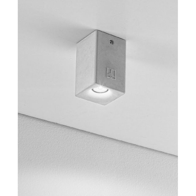 Aldo Bernardi Spotlight Square plaster outdoor ceiling lamp Nadir LED L 7.5 cm