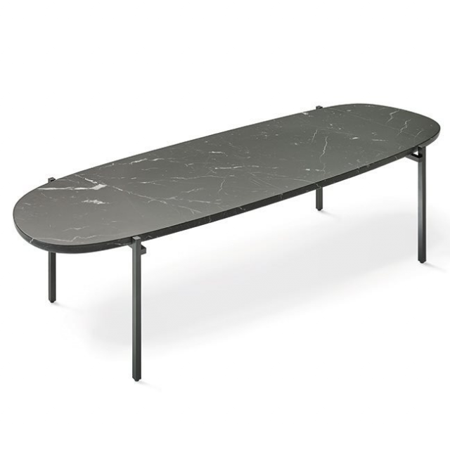 Zanotta Niobe 671 Coffee table in black Marquinia marble L 140 cm