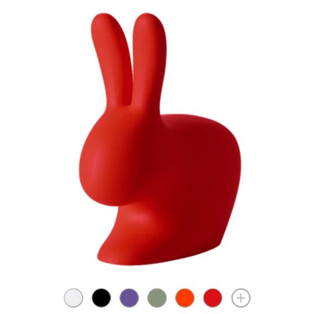 Qeeboo Rabbit by Stefano Giovannoni Polyethylene Chair H 80 cm