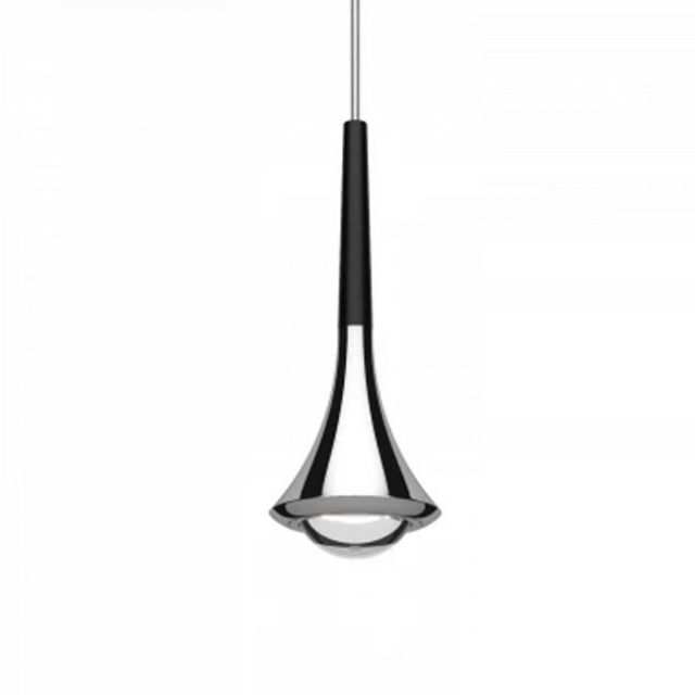 Lodes Rain Metal Suspension Lamp Cromo LED 9W Ø8.5 cm