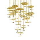 Catellani&Smith Gold Moon Chandelier Suspension lamp LED 35W Ø 78 cm dimmable