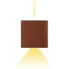 Artemide Outdoor Effetto 14 Quadro Wall lamp LED 1 Wide beams + 1 Narrow beams 7W H 14 cm IP65 Rust for Garden