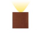 Artemide Outdoor Effetto 14 Quadro Wall lamp LED 1 Wide beam 4W H 14 cm IP65 Rust for Garden