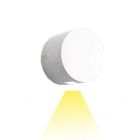 Artemide Outdoor Effetto Tondo Wall lamp LED 1 Wide beam 4W Ø16 cm IP65 Grey-White for Garden