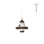 Karman Suspension lamp in ceramic and metal Mek LED H 18 cm