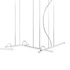 Vibia Pendant lamp Halo Lineal LED 48W L 204 cm