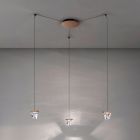 Fabbian pendant lamp Tripla LED 12,9W L 9,8 IP40 Dimmable