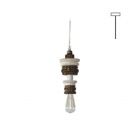 Karman Suspension lamp in ceramic and metal Mek E27 H 25 cm