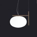 Oluce Hanging lamp Alba 1 Light E27 L 37 cm  Anodic bronze