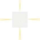 Artemide Outdoor Effetto 14 Quadro Wall lamp LED 4 Narrow beams 11W H 14 cm IP65 Grey-White for Garden