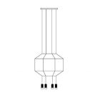 Vibia suspension lamp Wireflow 0302 LED 36W L 70 cm dimmable