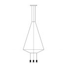 Vibia suspension lamp Wireflow 0305 LED 27W L 90 cm dimmable