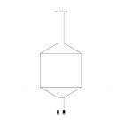 Vibia suspension lamp Wireflow 0309 LED 18W L 100X100 cm dimmable