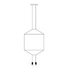 Vibia suspension lamp Wireflow 0310 LED 18W L 80x80 cm dimmable