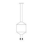 Vibia suspension lamp Wireflow 0311 LED 18W L 64x64 cm dimmable