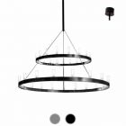 Fontana Arte Chandelier Double 14+8 lights E14 Ø 90 cm