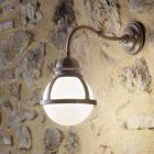 Aldo Bernardi Wall lamp for outdoor and garden Cimosa E27 H 26 cm