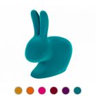 Qeeboo Rabbit Baby Velvet by Stefano Giovannoni Polyethylene Chair H 53 cm