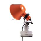 Artemide Tolomeo Micro Pinza Clamp Lamp 1 Light 46W H 20 cm Halo Orange