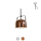 Karman Suspension lamp in ceramic and metal Bag E27 H 32 cm