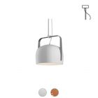 Karman Suspension lamp in ceramic and metal Bag E27 H 20 cm