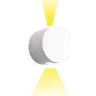 Artemide Outdoor Effetto Tondo Wall lamp LED 1 Wide beams + 1 Narrow beams 7W Ø16 cm IP65 Grey-White for Garden