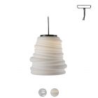 Karman Suspension lamp in glass and metal Bibendum LED Ø 30 cm