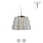 Karman Suspension lamp in glass and metal Bibendum E27 Ø 35 cm