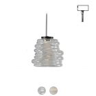 Karman Suspension lamp in glass and metal Bibendum E14 Ø 15 cm