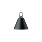 Lodes Cone Metal Suspension Lamp Nero 1 x E27 Ø28 cm