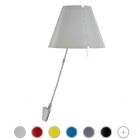 Luceplan Applique con Stelo Telescopico Costanza 1 Luce E27 H 110 cm Dimmerabile