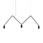 Nemo Suspension lamp Dabliu LED 3x5W L 130 cm