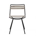 Zanotta Dan Chair without armrests in painted stainless steel L 49,5 cm Outdoor