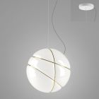 Fabbian Pendant lamp Armilla F50 A5 1 1 Luce E27 Ø 36 cm Dimmer White / Golden rings