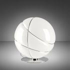 Fabbian Table lamp Armilla F50 B03 15 1 Light E27 Ø 36 cm Chrome / White