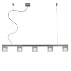 Fabbian Suspension Cubetto 5 lights G9 L 105cm