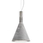 Aldo Bernardi Dark gray pendant lamp Funnel E27 L 25 cm