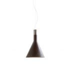 Aldo Bernardi Corten suspension lamp Funnel E27 L 25 cm