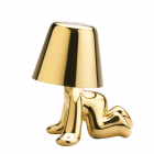 Qeeboo Golden Brothers - Ron Rechargeable table lamp in ABS LED 1,5W H 24,5 cm