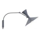 Nemo Mini Lampe de Marseille by Le Corbusier Metal Applique 1xE14 1xP45 L 90 cm Grey