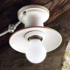 Aldo Bernardi Ceramic ceiling light Isola E27 H 10.3 cm