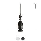 Karman Suspension lamp in ceramic and metal Mek LED Ø 8 cm